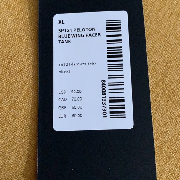 Brand New with Tags- Peloton Blue Wing racer Tank - Picture 3 of 4